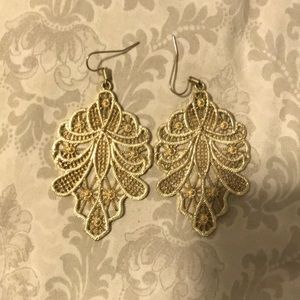 Gold lace earrings